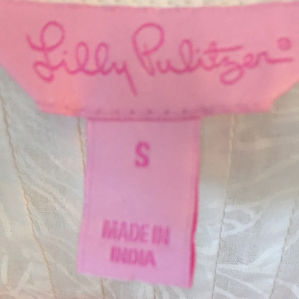 Amazing Pearl Beading Lilly Pulitzer White Tunic S - Picture 5 of 8